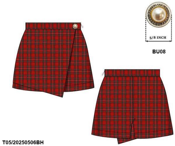 RTS: Royal Christmas- Girls Woven Skort