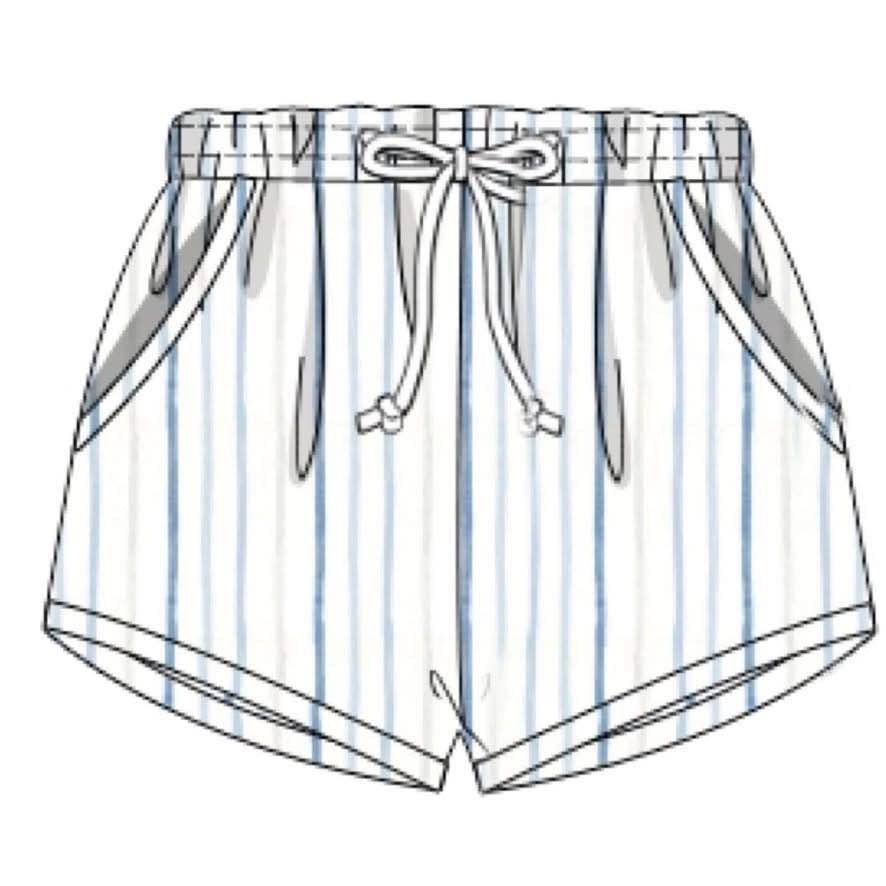 RTS: Blue Crabs & Fish- Boys Woven Shorties