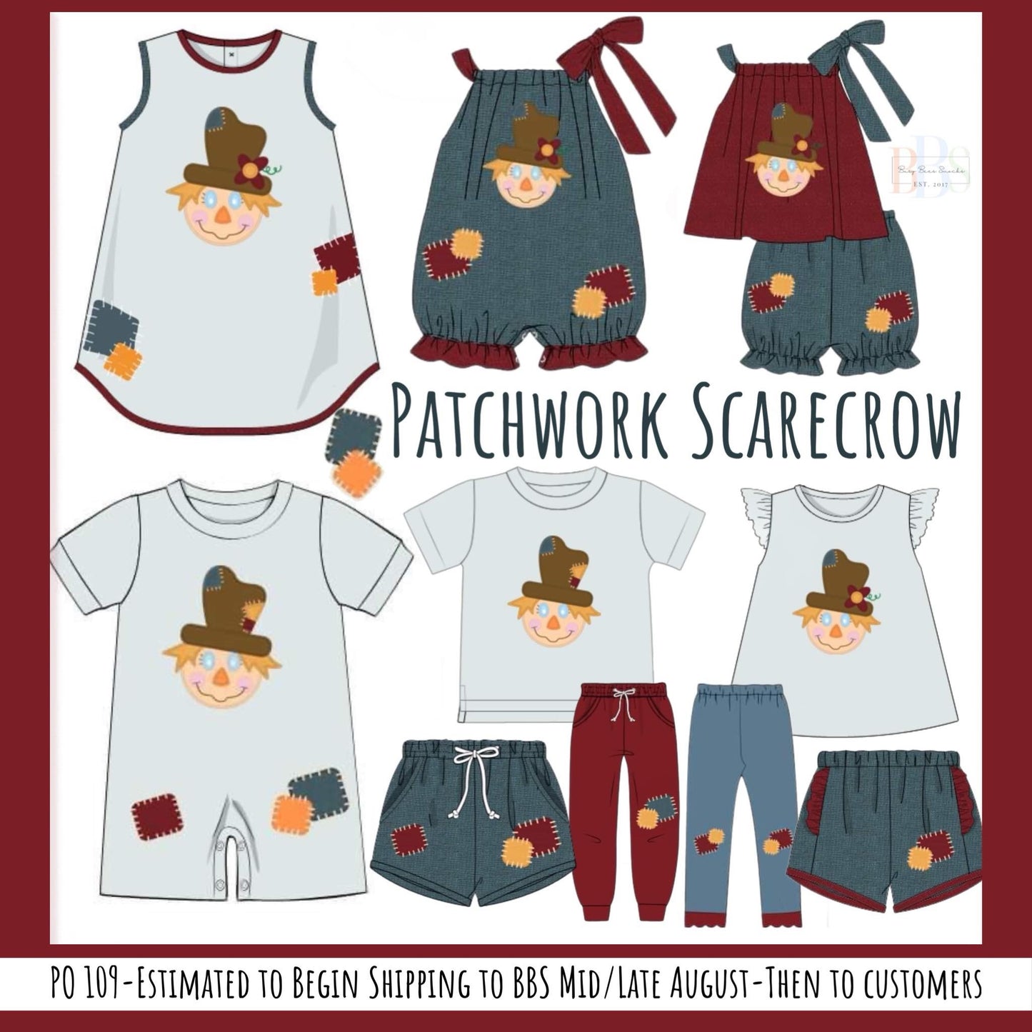 RTS: Patchwork Scarecrow- Girls Woven Shorties