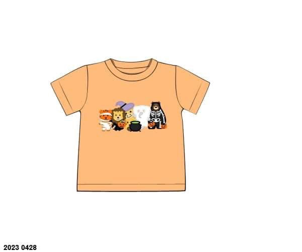 RTS: Halloween Shirt Only- Boys Knit Boo Zoo