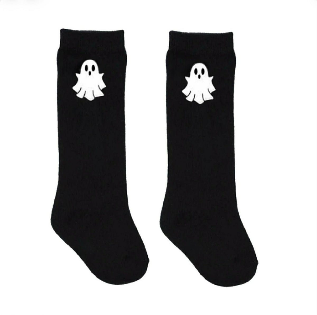 RTS: Halloween Layer- Boys Black Ghost Socks