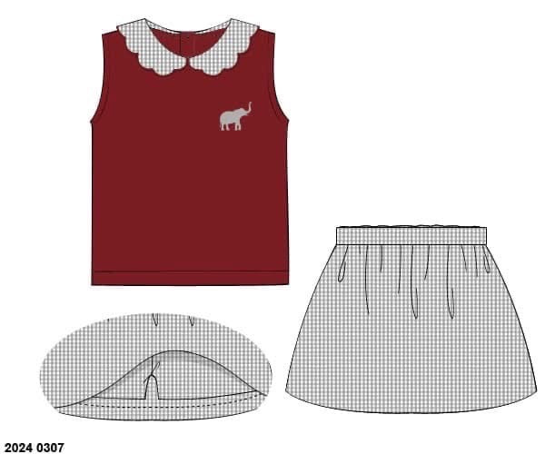 RTS: On the Quad- Girls Woven Skort Set