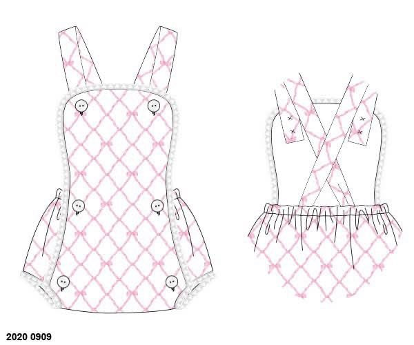 RTS: Ella Beau- Girls Vintage Knit Sunsuit