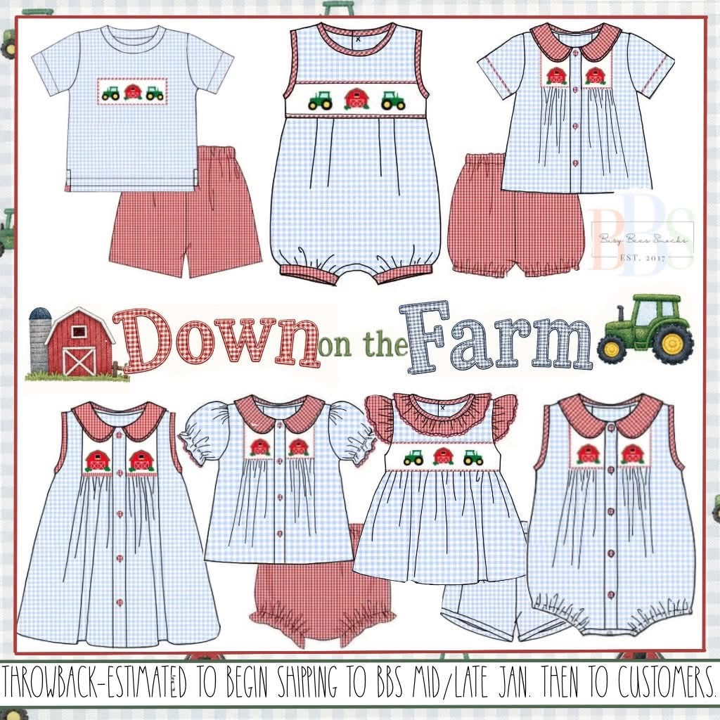 Throwback Pre Order: Down On The Farm- Unisex Knit Bubble