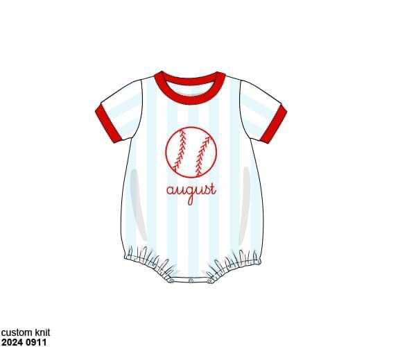 Pre Order 133: Play Ball- Boys Knit Bubble