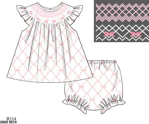 RTS: Ella Beau- Girls Knit Bloomer Set