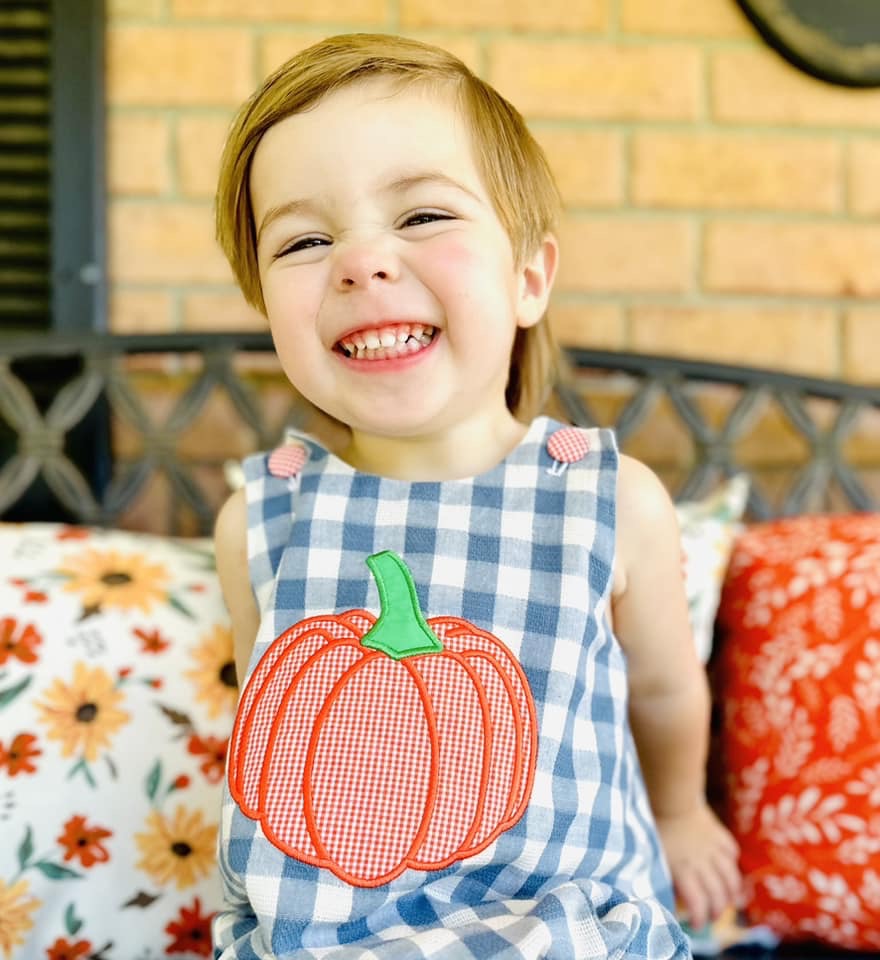 RTS: Linen Pumpkins- Boys Shortall