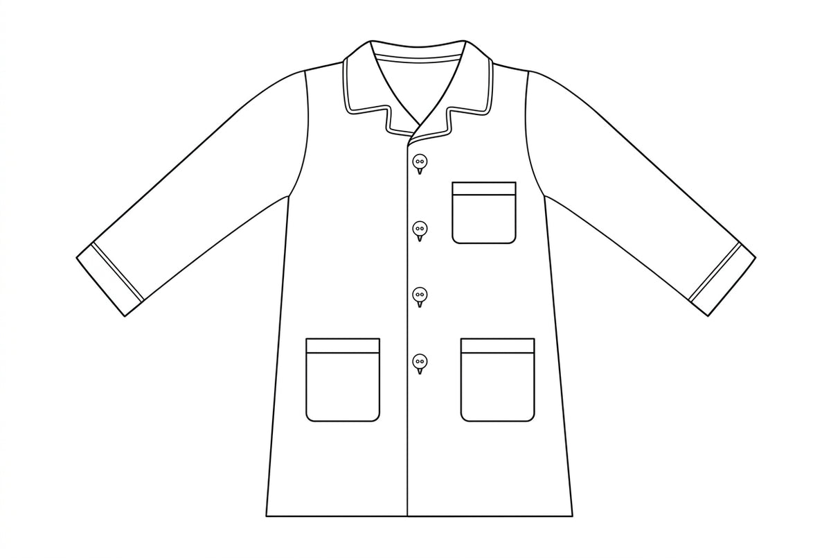 RTS: BBS Dress Up- Unisex Woven Lab Coat