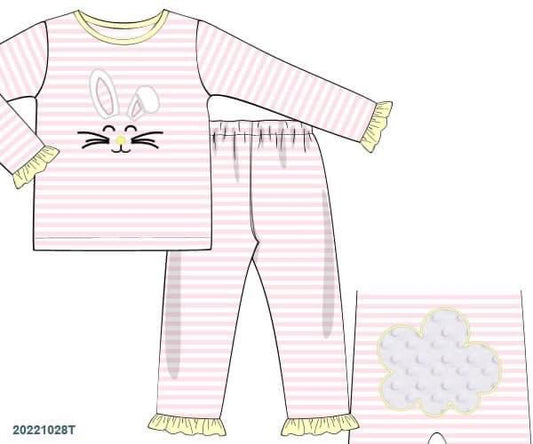 RTS: Easter Lounge- Cottontail Girls 2pc Knit Set