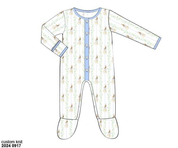 RTS: Easter Lounge- Bunny Grove Boys 1pc Knit Lounge