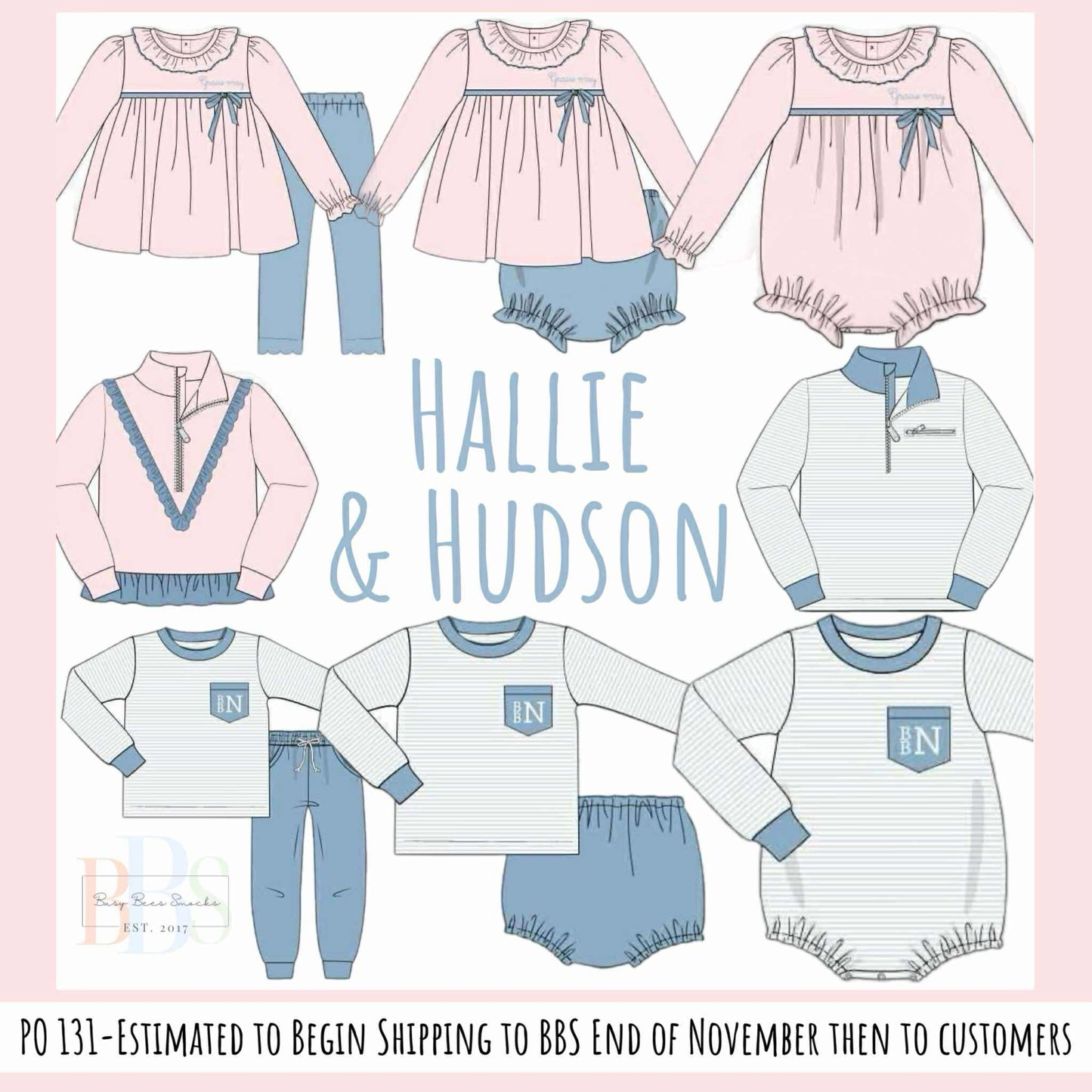 RTS: Hallie & Hudson- Boys Knit Jogger Set