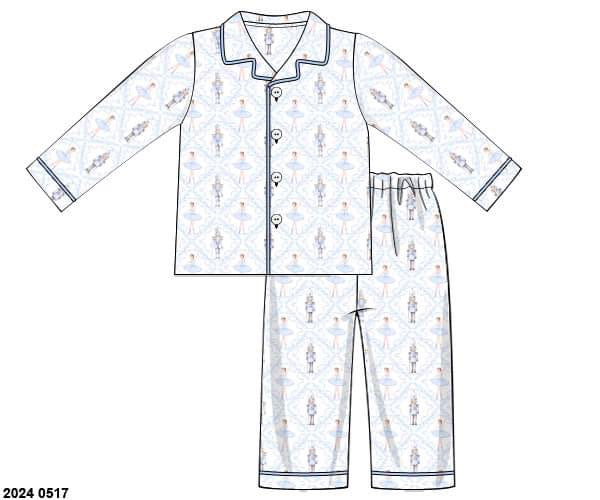 RTS: Clara's Nutcracker- Boys 2pc Button Up Lounge