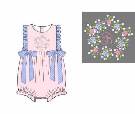 Customer Choice Pre Order 1: Girls Embroidered Flowers Knit Bubble