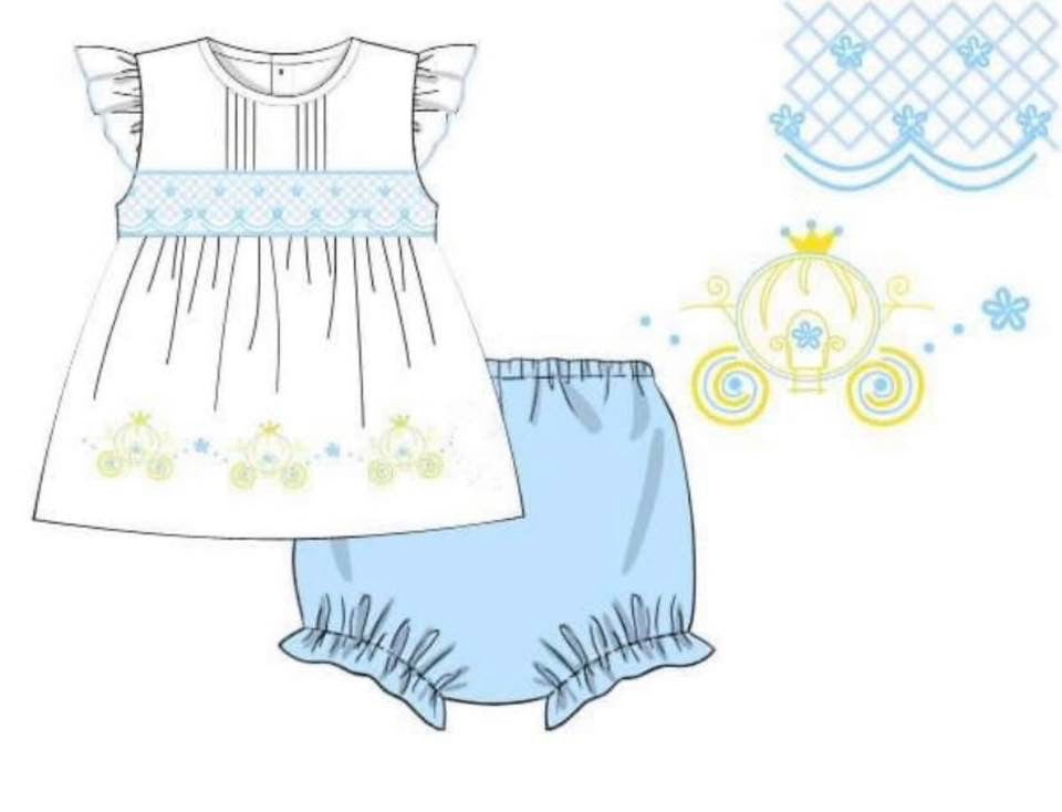 Customer Choice Pre Order 1: Girls Woven Carriage Bloomer Set