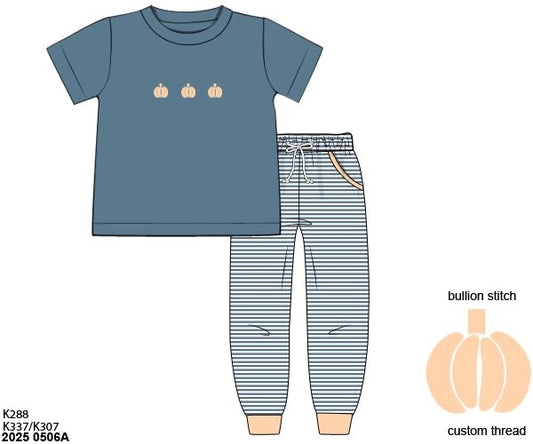 RTS: Bullion Pumpkins- Boys Knit Jogger Set