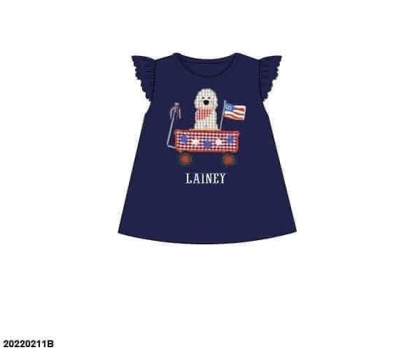 Pre Order 137: RWB Shirt Only- Girls Doodle Shirt