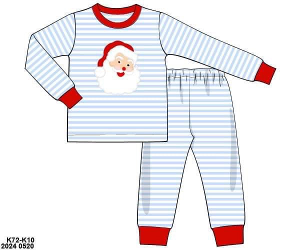 RTS: Little Saint Nick- Boys 2pc Knit Lounge