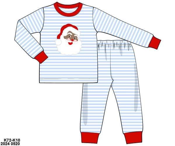 RTS: Little Saint Nick- Boys 2pc Knit Lounge