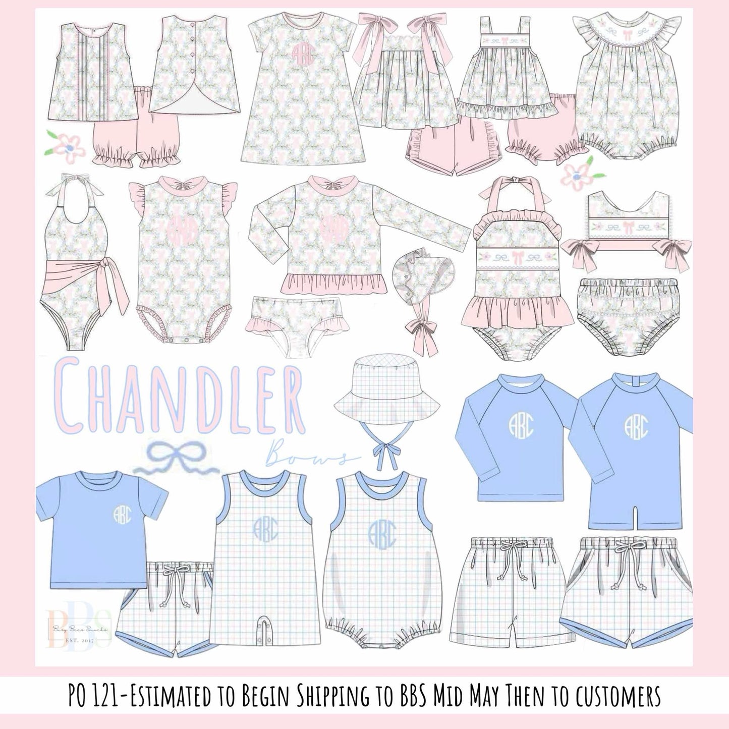 RTS: Chandler Bows- Girls Smocked Knit Bloomer Set