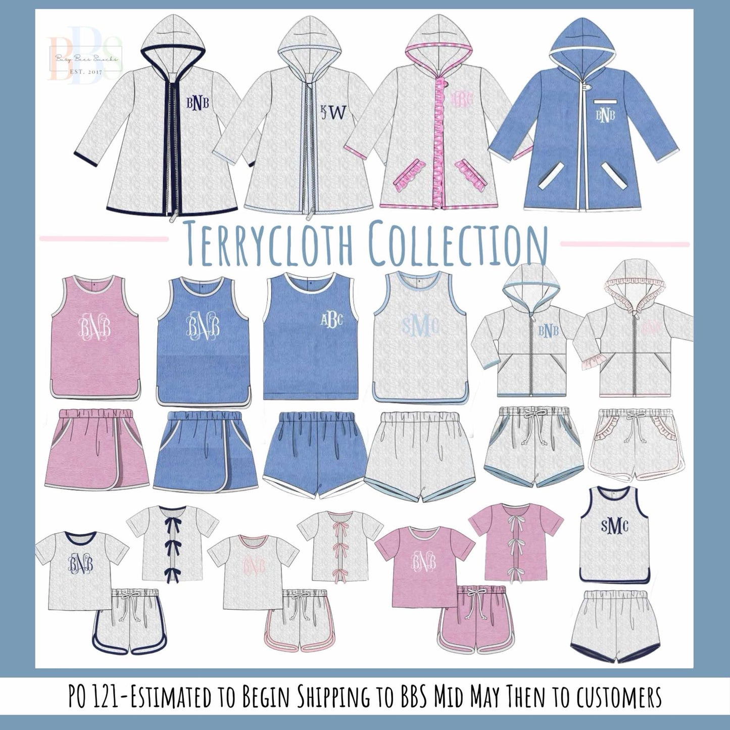 RTS: Terry Cloth Collection- Girls White & Pink Hooded Cover Up