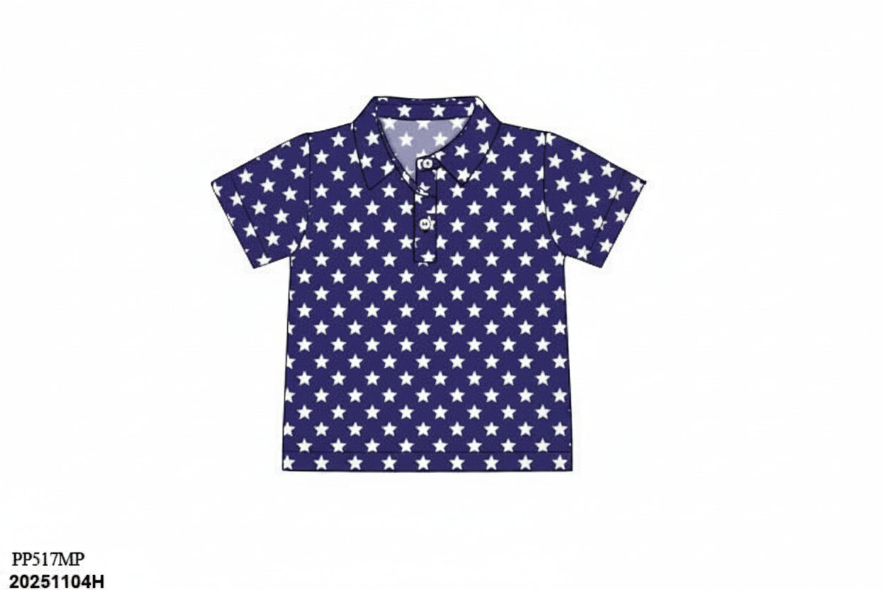 RTS: RWB Shirt Only- Boys Star Polo