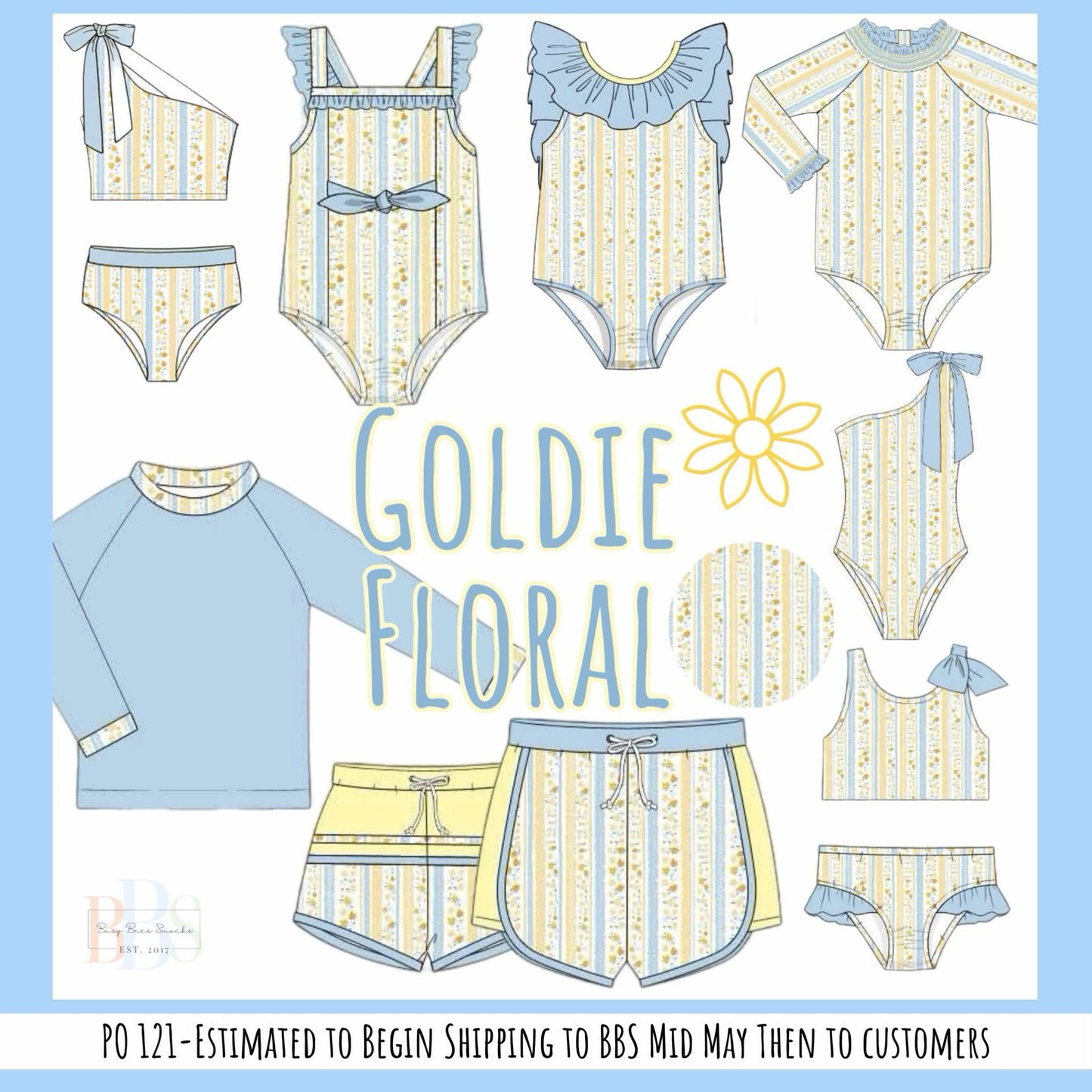 RTS: Goldie Swim- Girls 2pc Rash Guard Swim
