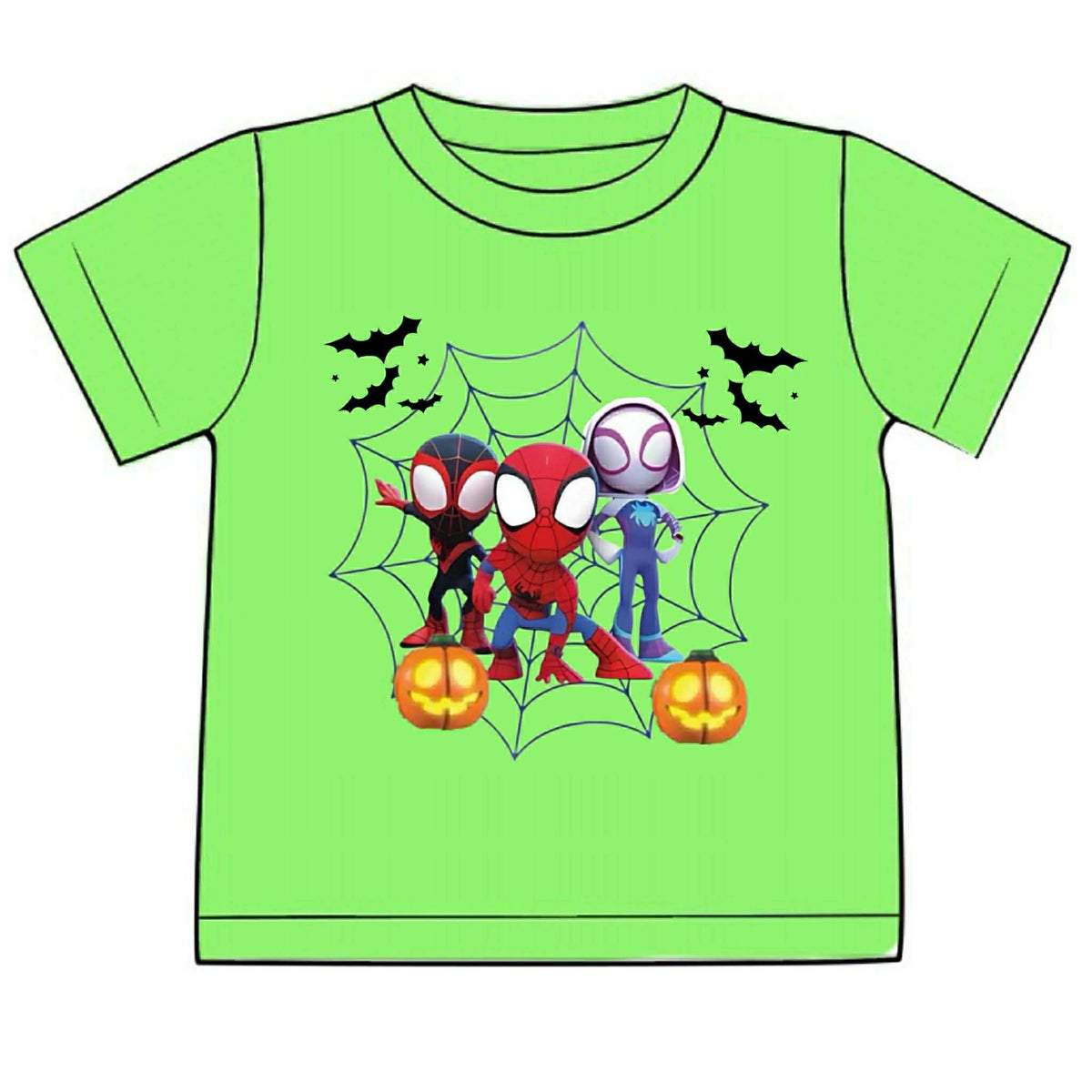 RTS: Halloween Shirt Only- Spider Friends Boys Shirt