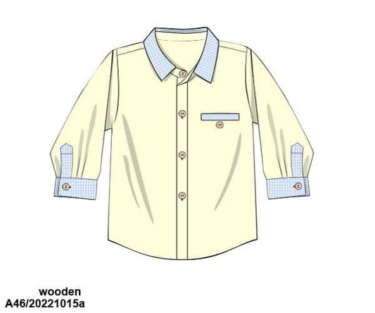 RTS: Sellers Classic Yellow- Dad/Boy Woven Button Up Shirt