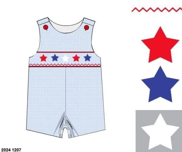 Pre Order 137: Hidle Stars- Boys Woven Angled Shortall