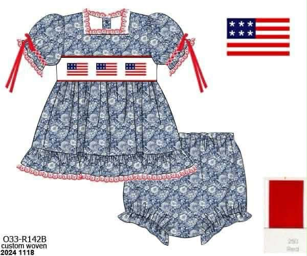 Pre Order 137: Faded Glory: Girls Woven Bloomer Set