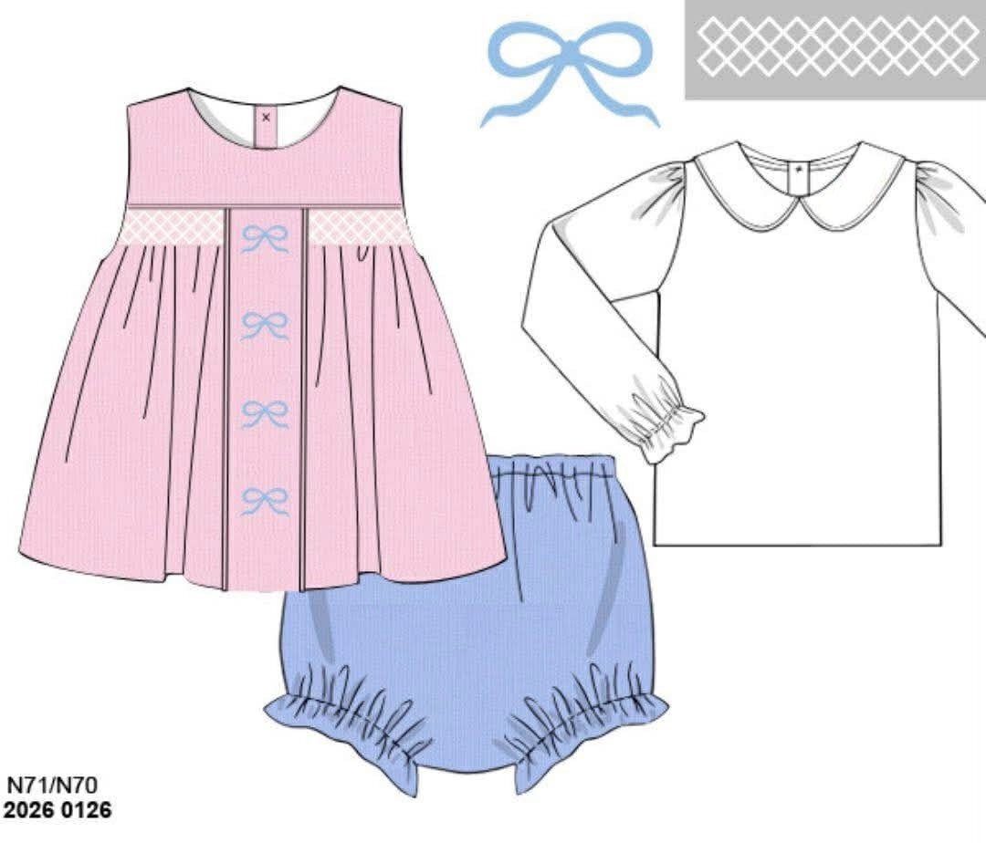 RTS: Girls Only- 3pc Corduroy Bloomer Set