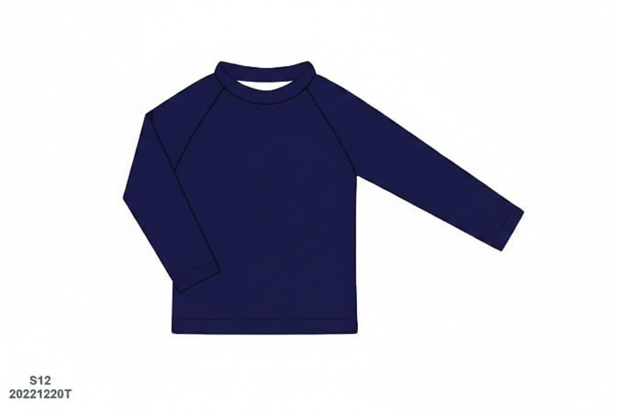 RTS: Stars & Stripes- Boys Navy Rash Guard Swim Top