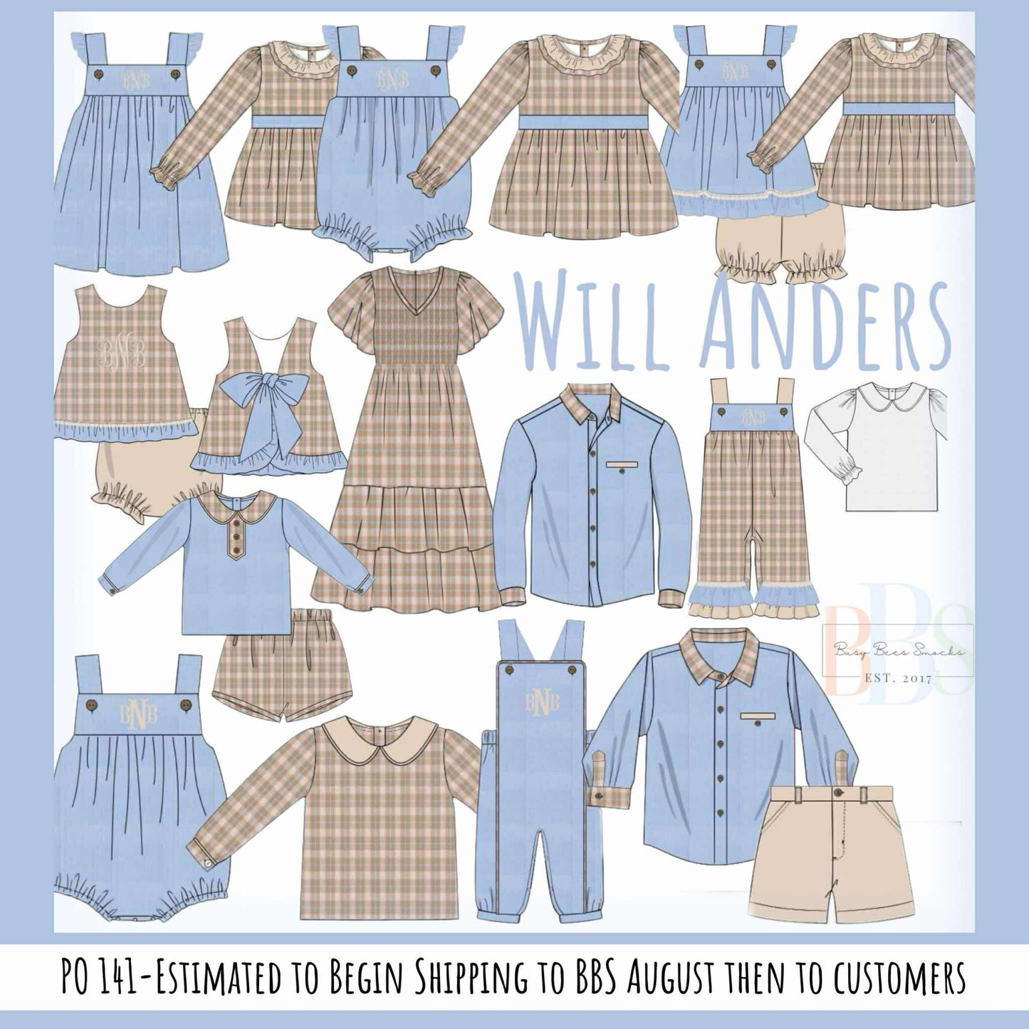 Pre Order 141: Will Anders- Girls 2pc Woven Romper