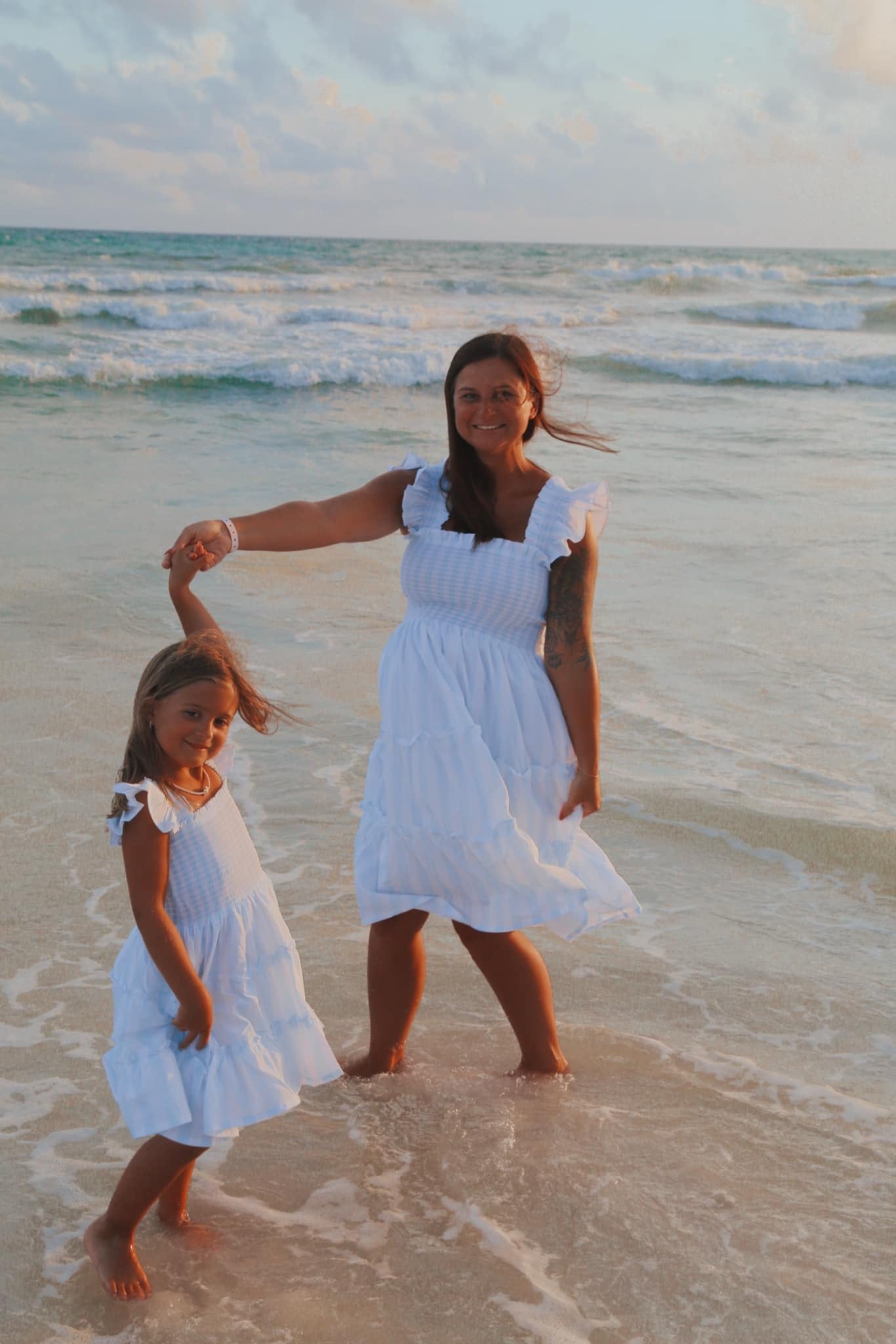 RTS: Pastel Stripes- Mom/Mini Woven Midi Dress