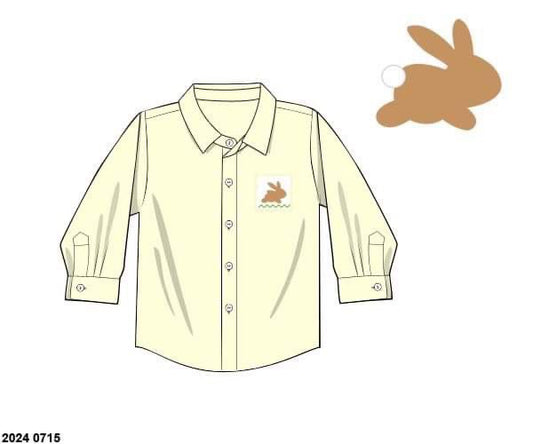 RTS: Reese's Bunnies- Boys Knit Button Up Shirt