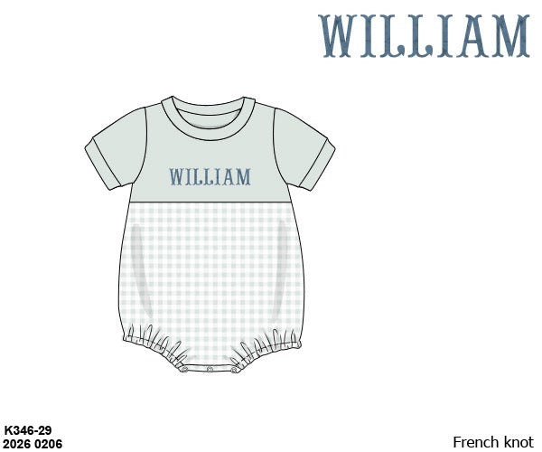 Pre Order 141: Neutral French Knot Sets- Boys Sage Knit Bubble