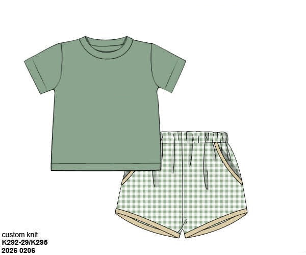 RTS: Neutral French Knot Sets- Boys Feldspar Knit Shortie Set