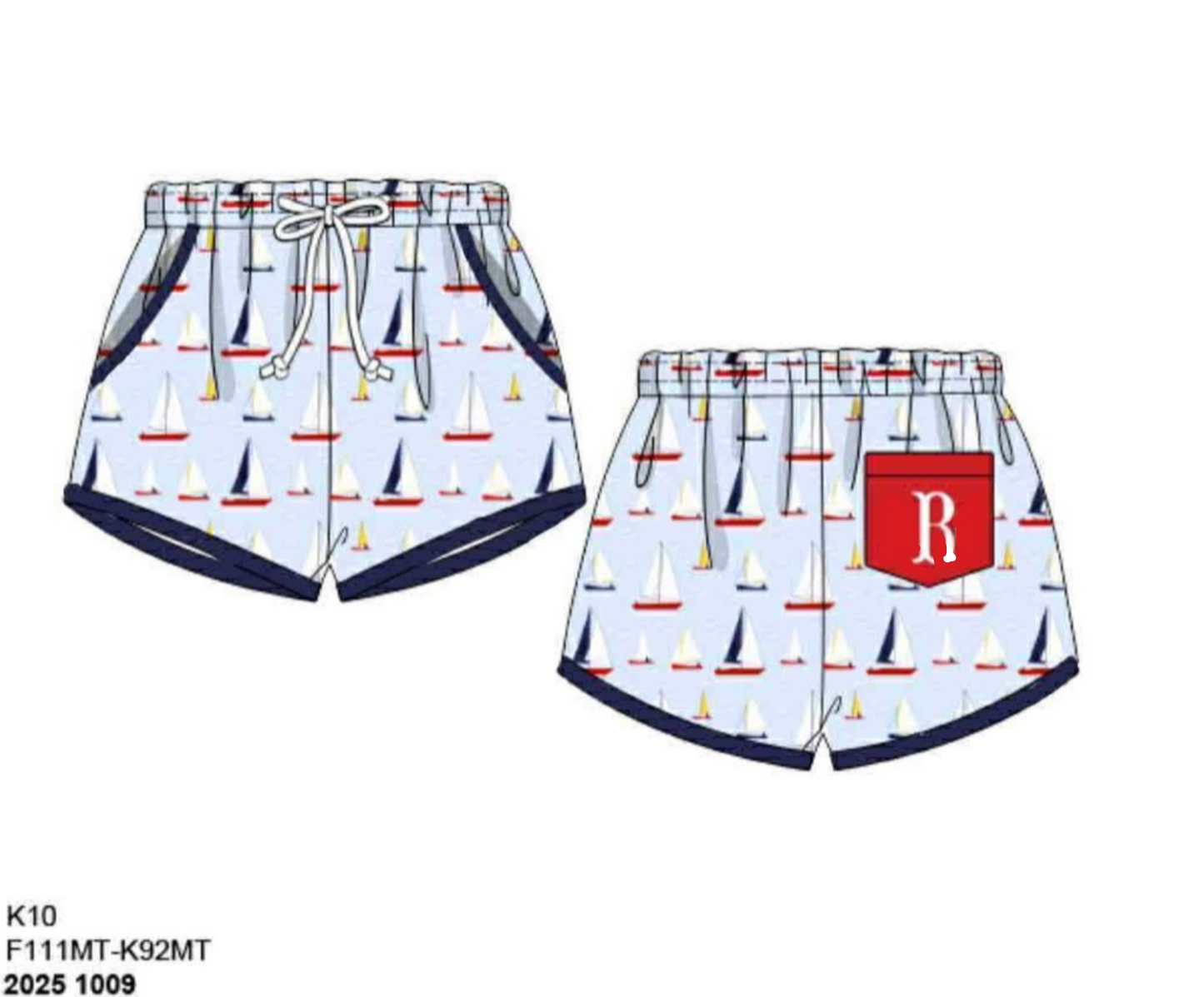 RTS: Making Waves-Boys Woven Swim Shorties "R"
