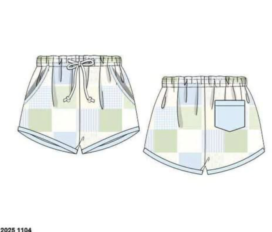 RTS: Meadow Lane- Boys Woven Swim Shorties
