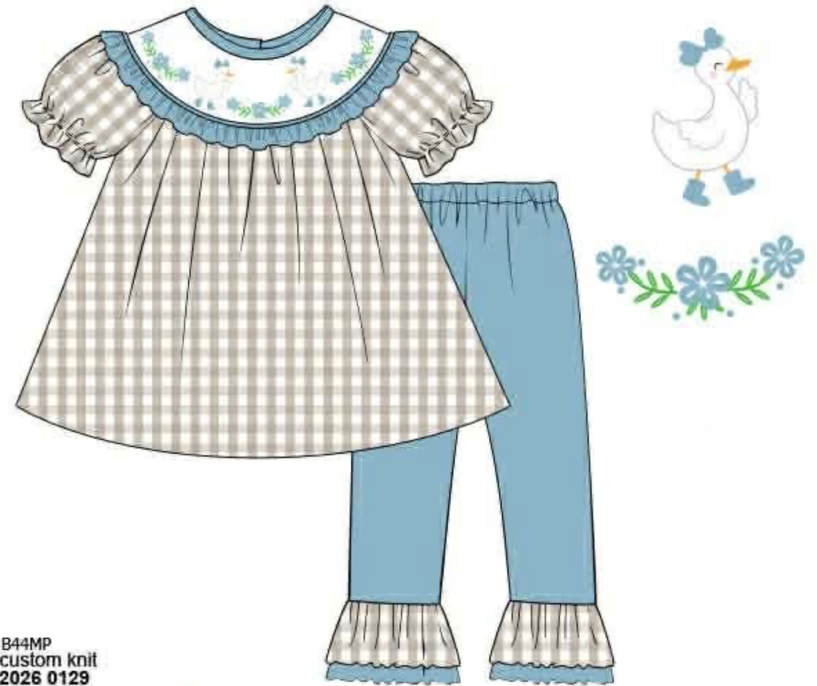 RTS: Granny's Geese- Knit Pant Set