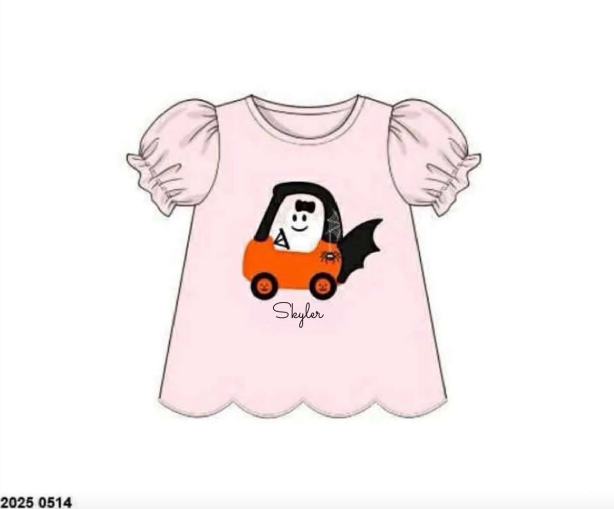 RTS: Halloween Shirt Only- Cozy Coupe Girls Shirt "Skyler"