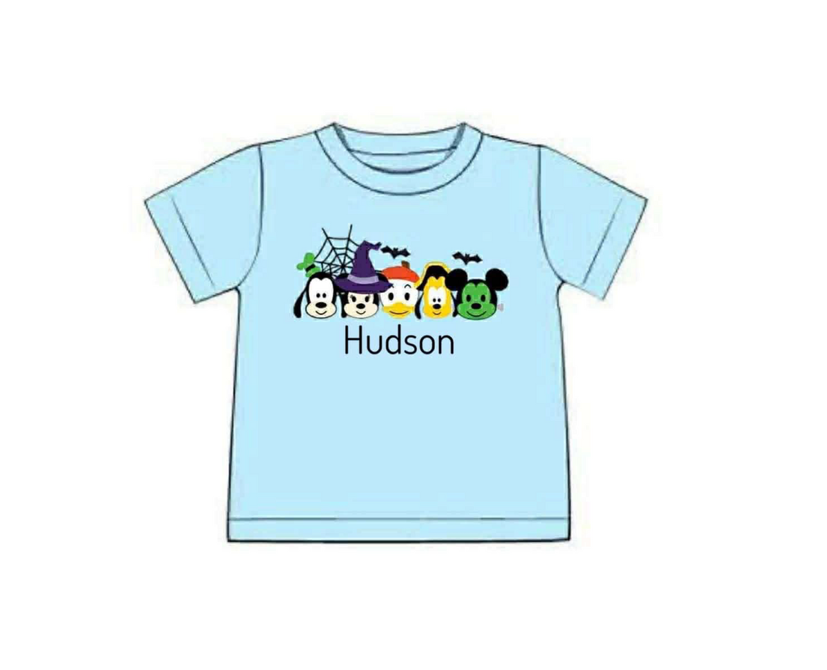 RTS: Halloween Shirt Only- Mouse Friends Boys Short "Hudson"