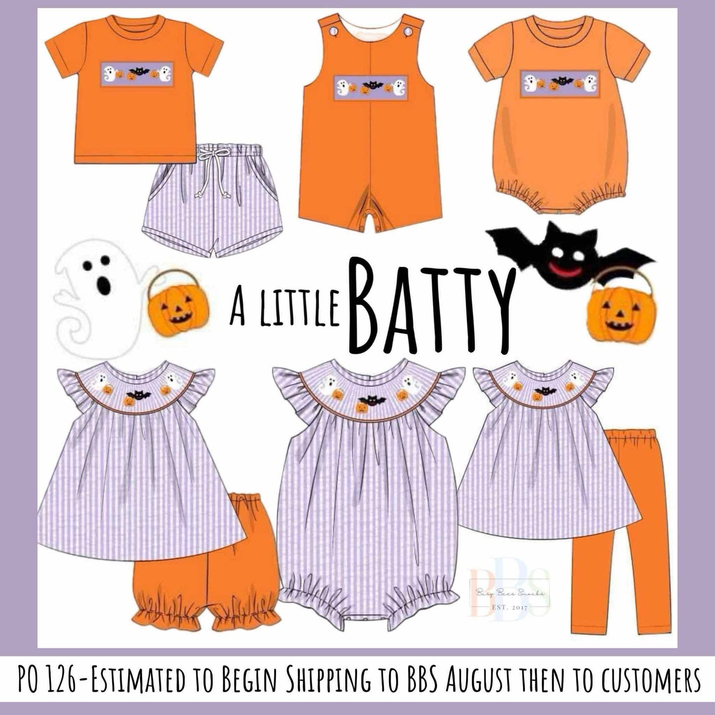 Pre Order 126: A Little Batty- Boys Woven Shortie Set