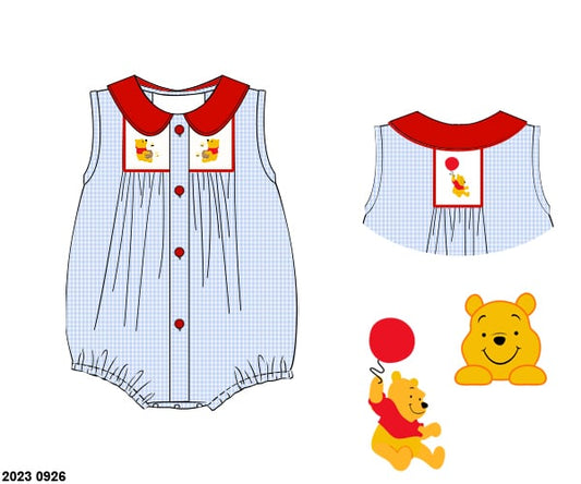 Pre Order 135: Honey Bear- Boys Smocked Bubble