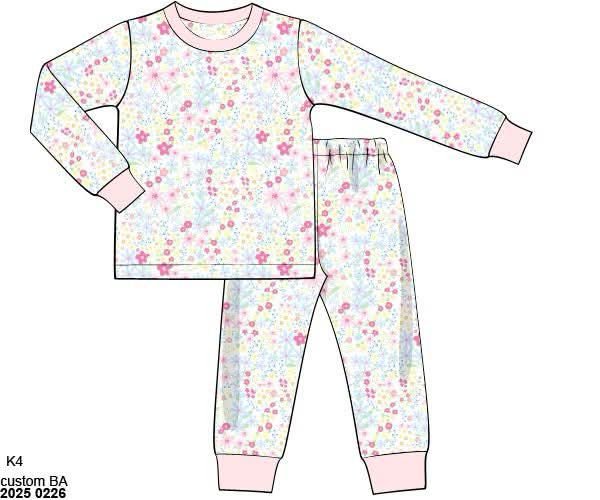 RTS: Bamboo Lounge- Girls 2pc Jane Floral