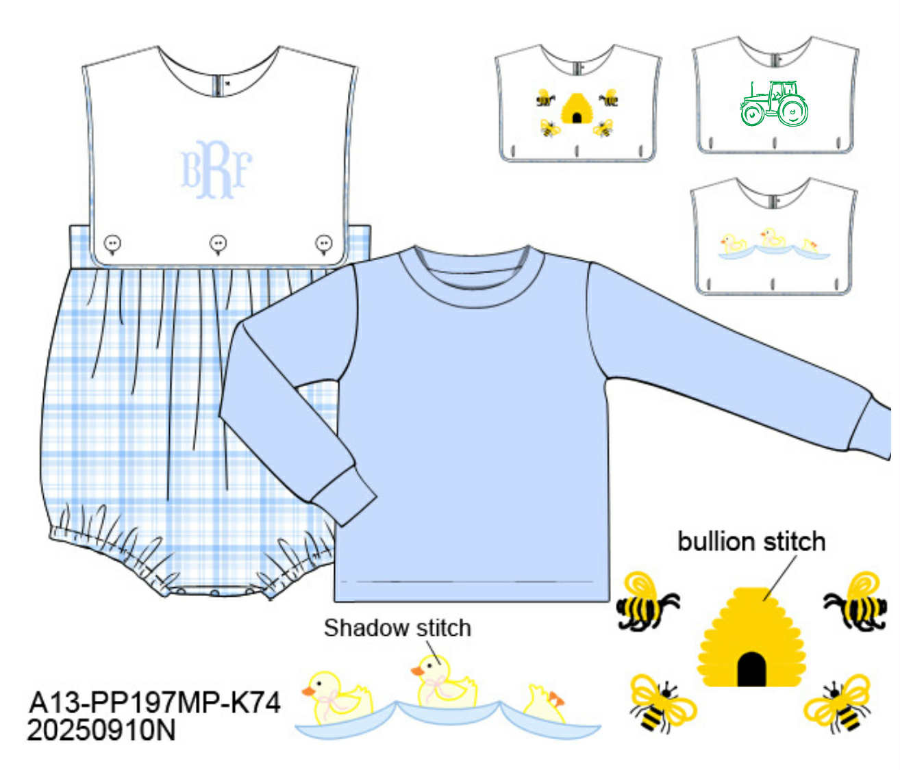 Pre Order 133: Spring Tabs - Boys 2pc Bubble
