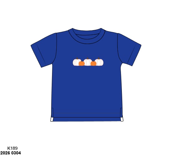 RTS: Chinoiserie Pumpkins- Boys Embroidered Shirt