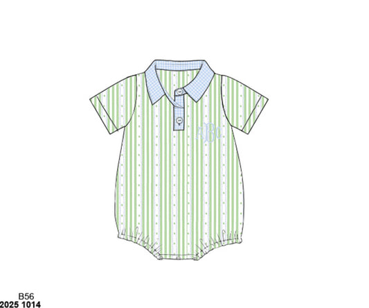 Pre Order 135: Charlie Floral & Stripes- Boys Knit Bubble