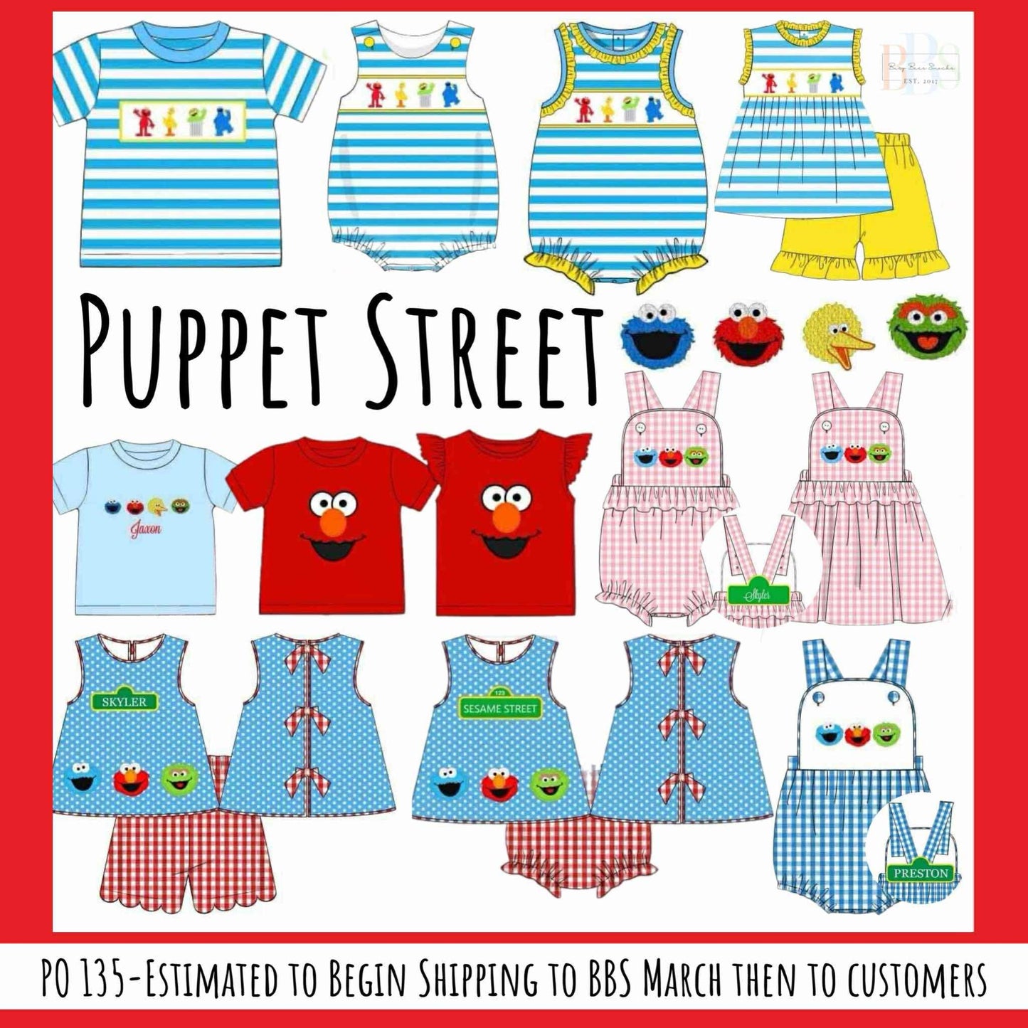 Pre Order 135: Puppet Street- Girls Woven Bloomer Set