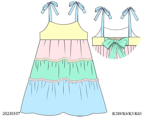 Pre Order 135: Sellers Colorblock- Mom/Mini Short Dress